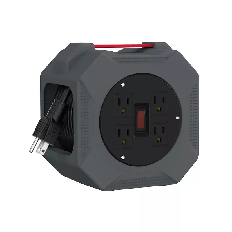 4 εξόδους Πλαστικό καρούλι κορδονιού 30 πόδια